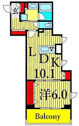 ACPレジデンス文京春日 1LDKの間取図画像