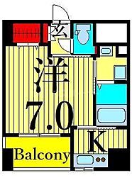グレイスパーク 1Kの間取図画像
