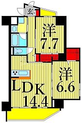 シャルマンミューズ 1SLDKの間取図画像