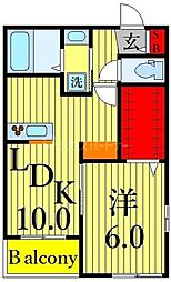 MaisonRaffine 1LDKの間取図画像