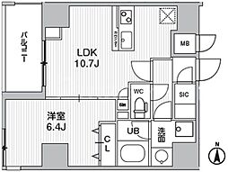 Weave Base -Ueno North 1LDKの間取図画像