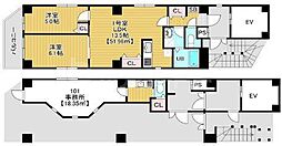 キンタロウヒルズ361 2LDKの間取図画像
