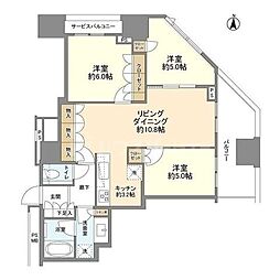 アトラスブランズタワー三河島 3LDKの間取図画像