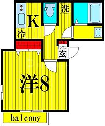 Gardenia 1Kの間取図画像
