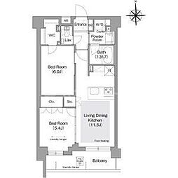 コンフォリア・リヴ文京護国寺 2LDKの間取図画像