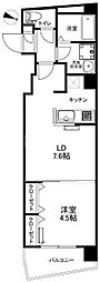ルミナス西日暮里 1LDKの間取図画像