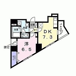 HDビル 1DKの間取図画像