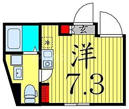 ラターシュ町屋 ワンルームの間取図画像