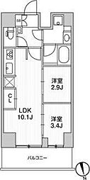 リテラス南千住サウス 2LDKの間取図画像
