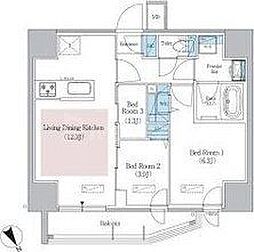 アーバネックス浅草橋Front 3LDKの間取図画像