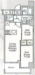 プロスタイルウェルス浅草アイル 2LDKの間取図画像