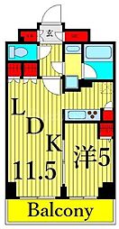 COMFORIALIV根岸二丁目 1LDKの間取図画像