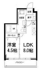 ミナモ浅草橋 1LDKの間取図画像