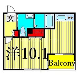 プライムステージ・オオシマ ワンルームの間取図画像