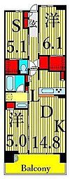 ドゥーエ町屋2 3LDKの間取図画像