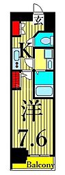 HY's三ノ輪 1Kの間取図画像