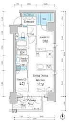 デュオフラッツ台東三ノ輪 9階/-