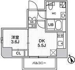 SYFORME江戸川橋 1DKの間取図画像