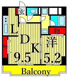 ハイツ川原 1LDKの間取図画像