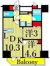 PARKAXIS入谷 2LDKの間取図画像
