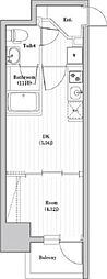 アーバンパーク日暮里 1DKの間取図画像