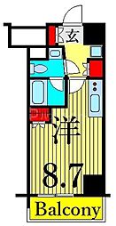 PARKAXIS入谷 ワンルームの間取図画像