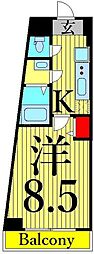 LaLa三ノ輪 1Kの間取図画像