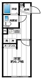 荒川区東日暮里5丁目マンション 1Kの間取図画像