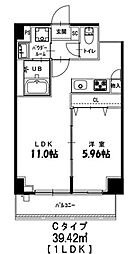 グレースヒル 1LDKの間取図画像