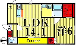 メゾンSOPHIA 1LDKの間取図画像