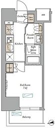 ラティエラ上野稲荷町 1Kの間取図画像
