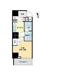 VIOR文京関口 1Kの間取図画像