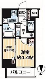 ARCOBALENO MINAMISENJU 2Kの間取図画像