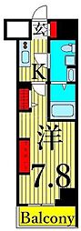 オーキッドレジデンス上野 1Kの間取図画像