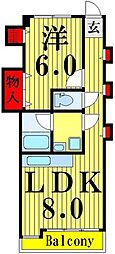 三泉ビル 1LDKの間取図画像