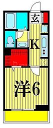 グランドゥール高砂 1Kの間取図画像
