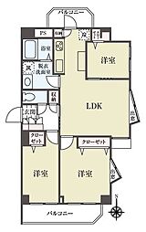 コープ大山 3LDKの間取図画像