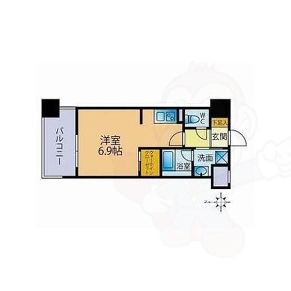 ファーメリー那珂 ｜福岡県福岡市博多区那珂５丁目(賃貸マンション1R・4階・28.17㎡)の写真 その2