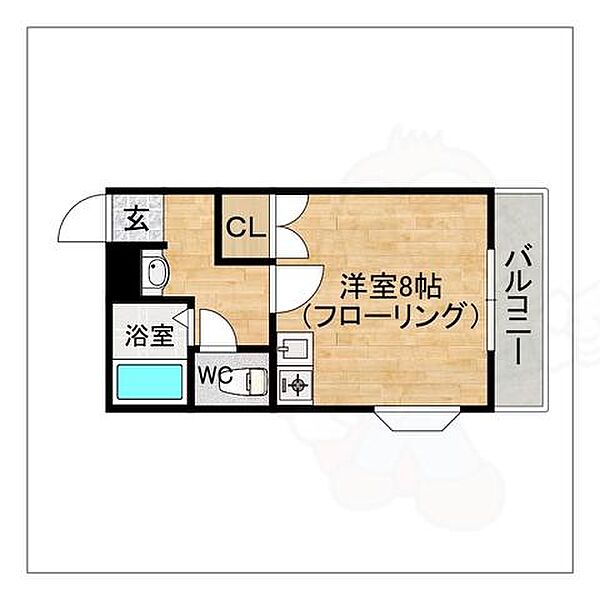 ロイヤルハイツ大橋 ｜福岡県福岡市南区三宅２丁目(賃貸マンション1R・4階・25.66㎡)の写真 その2