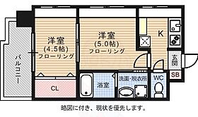 福岡県福岡市中央区那の川２丁目（賃貸マンション2K・6階・24.99㎡） その2