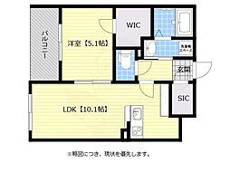 メゾンドリジェール 1LDKの間取図画像