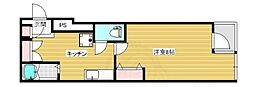 堀川ビル 1DKの間取図画像