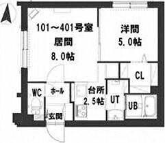 グランメールTS新道東 201 ｜ 北海道札幌市東区北三十八条東17丁目1-6（賃貸マンション1LDK・2階・36.77㎡） その2