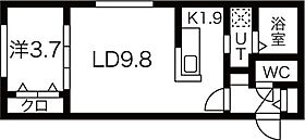 DPレジデンス元町  ｜ 北海道札幌市東区北二十三条東12丁目（賃貸マンション1LDK・1階・33.82㎡） その2