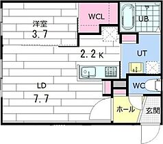 LIISA北大EAST  ｜ 北海道札幌市東区北十八条東1丁目（賃貸マンション1LDK・2階・33.50㎡） その2