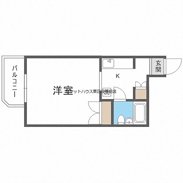 北海道札幌市東区北八条東1丁目(賃貸マンション1K・5階・26.19㎡)の写真 その2