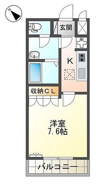 リュール ｜埼玉県越谷市レイクタウン1丁目(賃貸アパート1K・1階・26.25㎡)の写真 その2