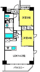 S-RESIDENCE東浦和agua 1階2LDKの間取り