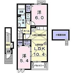 グラシアス 2LDKの間取図画像