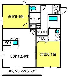 トラッドプレイス東浦和 2LDKの間取図画像